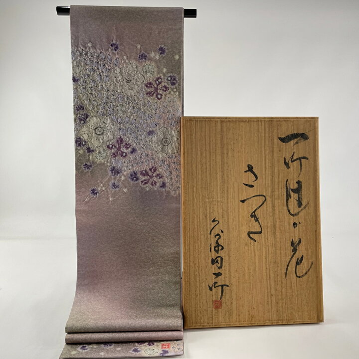 楽天市場】開き名古屋帯 美品 逸品 初代 久保田一竹 落款あり 共箱付き 