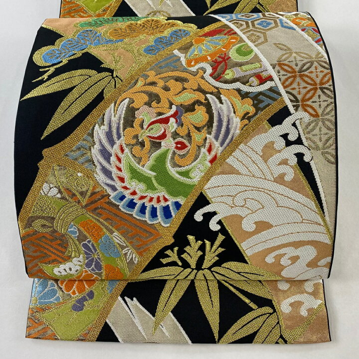 楽天市場】袋帯 美品 逸品 川島織物 落款あり 振袖向き 鳳凰 松竹 金糸 