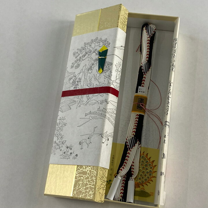楽天市場】帯締め 美品 逸品 無形文化財 有職組紐 道明 白 正絹 和装  