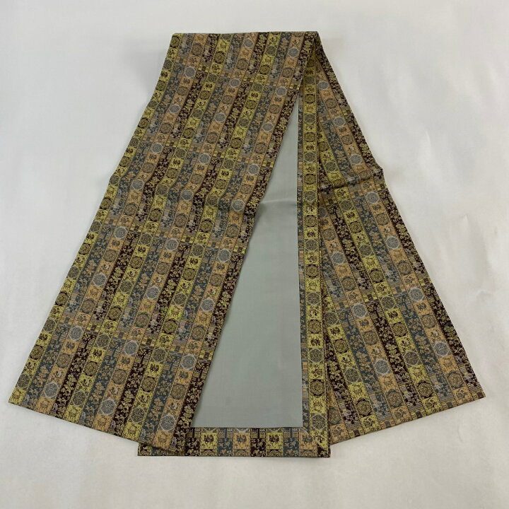 楽天市場】開き名古屋帯 逸品 龍村美術織物 紅牙瑞錦 草花 焦茶色 正絹  