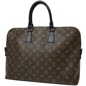 ルイ・ヴィトン Louis Vuitton ポルト ドキュマン ジュール ブリーフケース 書類ケース ハンドバッグ ビジネスバッグ モノグラムマカサー ブラウン M40868 メンズ 【中古】