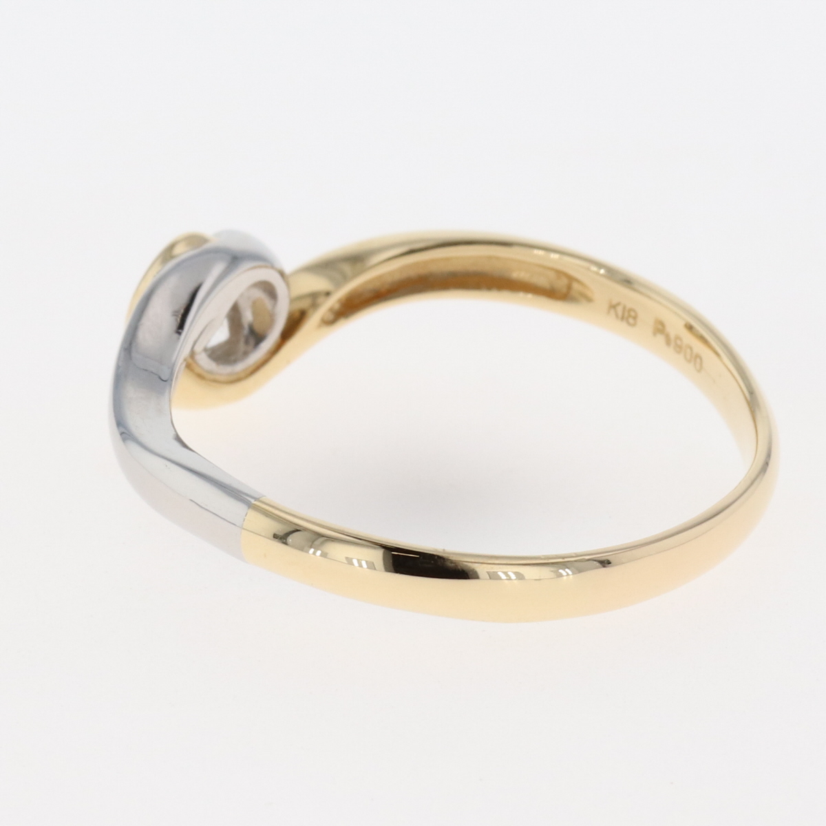 日本製  ダイヤモンド デザインリング K18 イエローゴールド 指輪 プラチナ リング 20号 YG Pt900 ダイヤモンド メンズ ：バイセル 店 新品安い