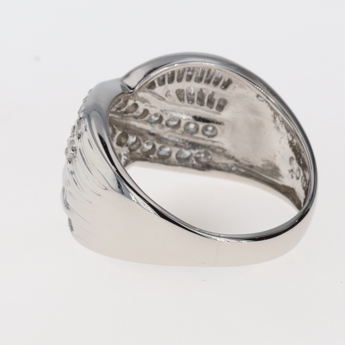 のモニター メレダイヤ 12号 Pt900 ダイヤモンド レディース ：バイセル 店 デザインリング プラチナ 指輪 リング ランク