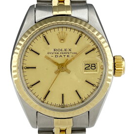 18％OFF 【ラッピング可】 ロレックス ROLEX オイスターパーペチュアル デイト 6917/3 腕時計 SS YG 自動巻き ゴールド レディース 【中古】 msp29