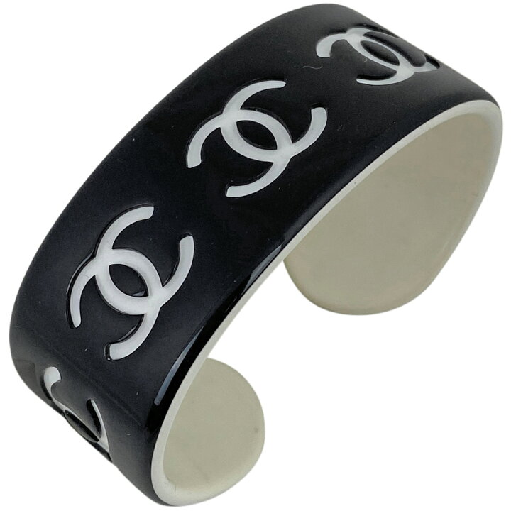 15%OFF 【ラッピング可】シャネル CHANEL ココマーク バングル CCマーク 腕輪 プラスチック ブラック ホワイト レディース 【中古】 msp29 バイセル シャネル CHANEL バングル ブレスレット ココマーク レディース ブラック ホワイト