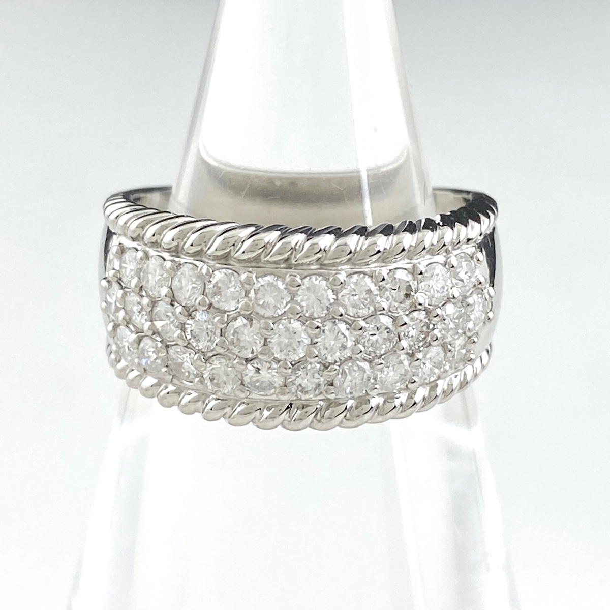 22%OFF  メレダイヤ デザインリング プラチナ 指輪  リング 11.5号 Pt900 ダイヤモンド レディース  msp29