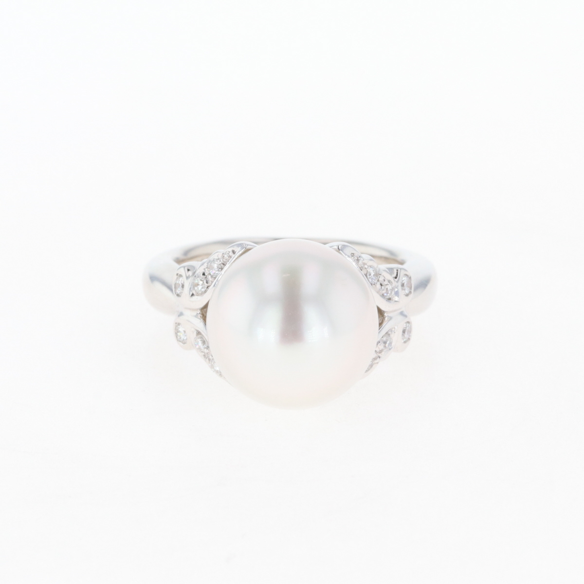 9%OFF  パール デザインリング プラチナ 指輪 メレダイヤ 真珠 リング 9号 Pt900 パール ダイヤモンド レディース  msp29