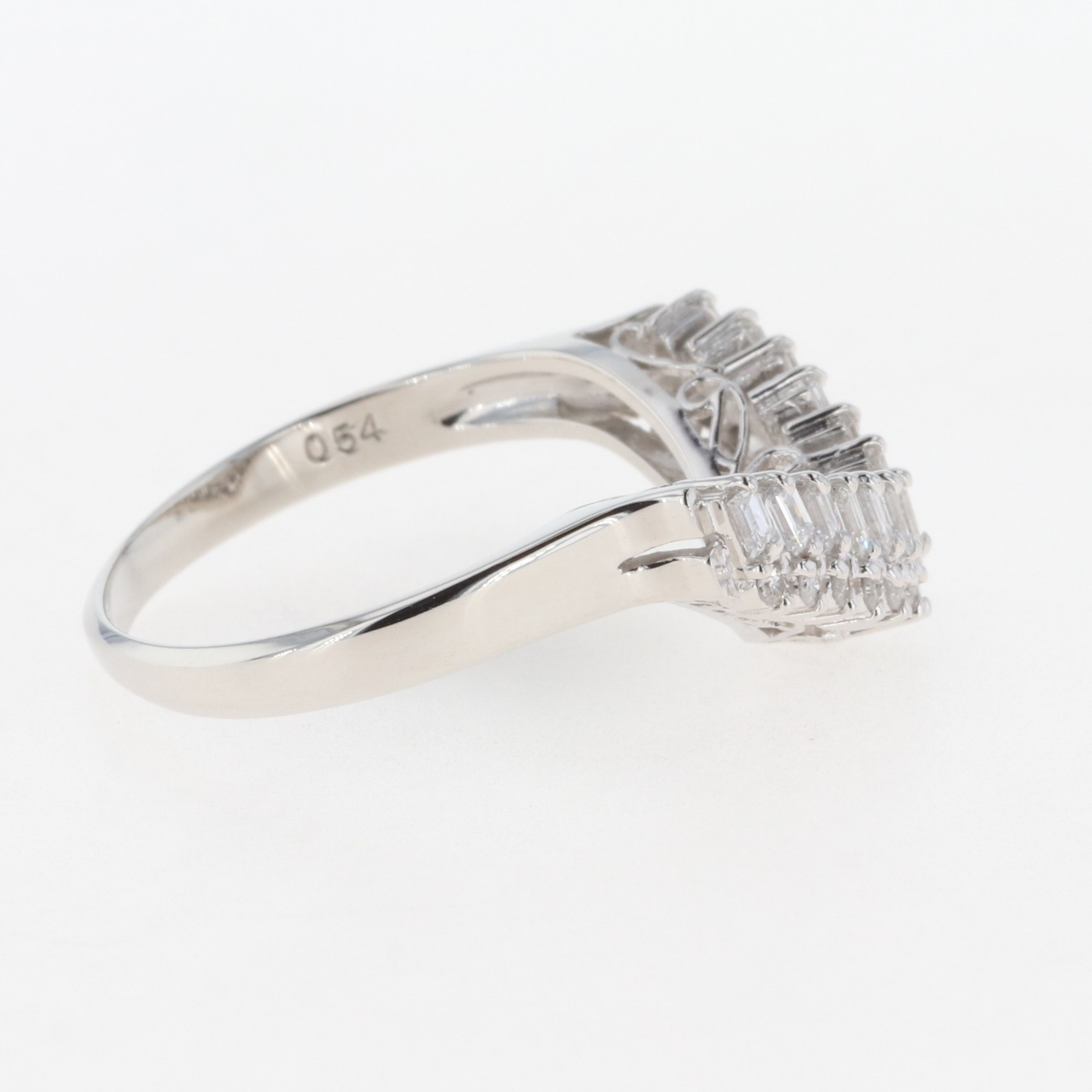 楽天市場ラッピング可 メレダイヤ デザインリング プラチナ 指輪