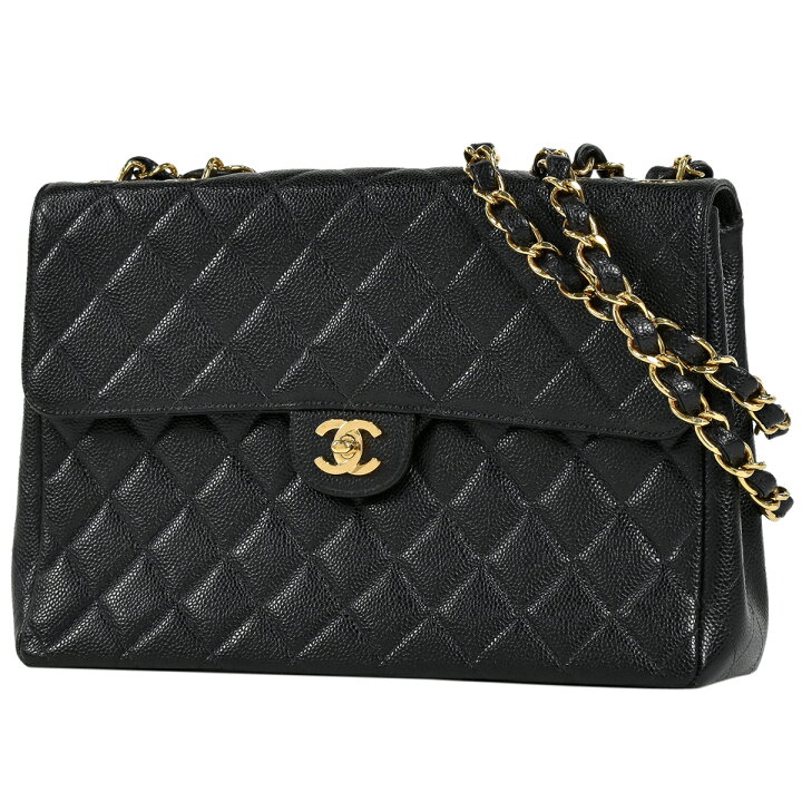 楽天市場】シャネル CHANEL デカ マトラッセ シングルフラップ 