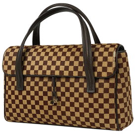 【在庫一掃】 ルイ・ヴィトン Louis Vuitton ライオン ハラコ 手提げ ハンドバッグ ダミエソバージュ ブラウン M92131 レディース 【中古】