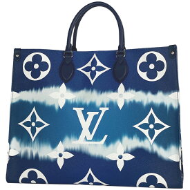 ルイ・ヴィトン Louis Vuitton オンザゴーGM LVエスカル 2WAY ショルダーバッグ ハンドバッグ タイダイ トートバッグ モノグラム ブルー M45120 レディース 【中古】