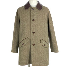バーバリー BURBERRY ショート丈 コート ロゴボタン ウールジャケット コート ブラウン メンズ 【中古】