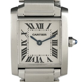 9％OFF 【ラッピング可】 カルティエ CARTIER タンクフランセーズ SM W51008Q3 腕時計 SS クォーツ アイボリー レディース 【中古】 msp29