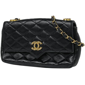 19％OFF 【ジャンク品】シャネル CHANEL ココマーク チェーン ショルダーバッグ マトラッセ マドモアゼル プッシュロック ショルダーバッグ レザー ブラック レディース 【中古】 msp29