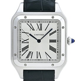 6％OFF 【ラッピング可】 カルティエ CARTIER サントス デュモン XL ローマン WSSA0032 腕時計 SS レザー 手巻き シルバー メンズ 【中古】 msp29