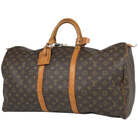 13％OFF ルイ・ヴィトン Louis Vuitton キーポル 55 ハンドバッグ 旅行 出張 ビジネス ボストンバッグ モノグラム ブラウン M41424 レディース 【中古】 msp29