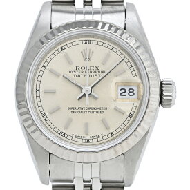 7％OFF 【ラッピング可】 ロレックス ROLEX デイトジャスト 69174 腕時計 SS WG 自動巻き シルバー レディース 【中古】 msp29