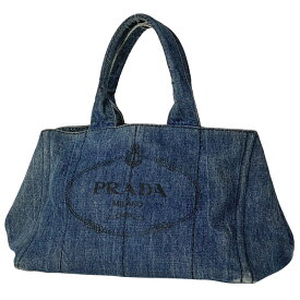 16％OFF プラダ PRADA カナパトート トートバッグ デニム ブルー レディース 【中古】 msp29