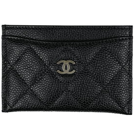 10％OFF 【ラッピング可】シャネル CHANEL ココマーク カードケース CC マトラッセ パスケース カードケース キャビアスキン ブラック A31510 レディース 【中古】 msp29