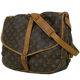 7％OFF ルイ・ヴィトン Louis Vuitton ソミュール 35 斜め掛け ショルダーバッグ モノグラム ブラウン M42254 レディース 【中古】 msp29