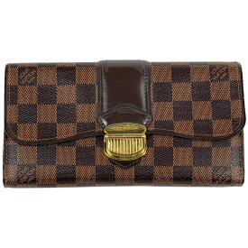 34％OFF 【ラッピング可】ルイ・ヴィトン Louis Vuitton ポルトフォイユ システィナ 札入れ 小銭入れ 長財布 ダミエ ブラウン N61747 レディース 【中古】 msp39