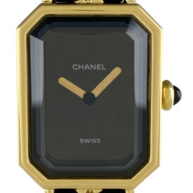 10％OFF 【ラッピング可】 シャネル CHANEL プルミエール Mサイズ H0001 腕時計 SS レザー クォーツ ブラック レディース 【中古】 msp29