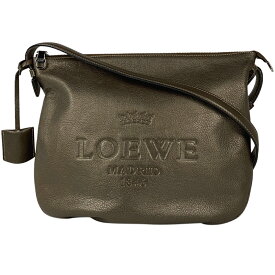 10％OFF ロエベ LOEWE ロゴ ショルダーバッグ 斜め掛け ショルダーバッグ レザー ブラウン レディース 【中古】 msp29