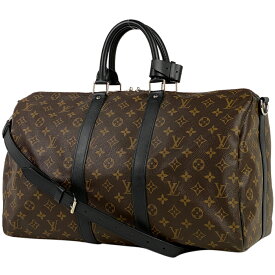 16％OFF ルイ・ヴィトン Louis Vuitton キーポル バンドリエール 45 2WAY ショルダーバッグ ボストンバッグ モノグラムマカサー ブラウン ブラック M56711 メンズ 【中古】 msp29