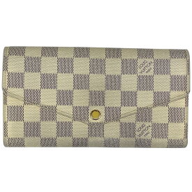 18％OFF 【ラッピング可】ルイ・ヴィトン Louis Vuitton ポルトフォイユ サラ 札入れ 小銭入れ 長財布 ダミエアズール ホワイト N63208 レディース 【中古】 msp29