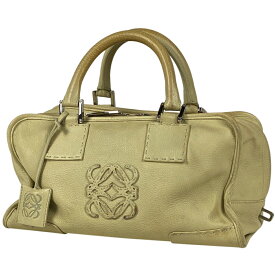 21％OFF ロエベ LOEWE アマソナ 28 アナグラム ハンドバッグ レザー クリーム レディース 【中古】 msp29