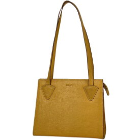 ロエベ LOEWE ロゴ トートバッグ ショルダーバッグ トートバッグ レザー イエロー レディース 【中古】