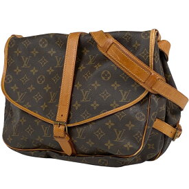 ルイ・ヴィトン Louis Vuitton ソミュール 35 斜め掛け ショルダーバッグ モノグラム ブラウン M42254 レディース 【中古】