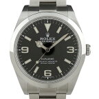 【ラッピング可】 ロレックス ROLEX エクスプローラー1 214270 腕時計 SS 自動巻き ブラック メンズ 【中古】