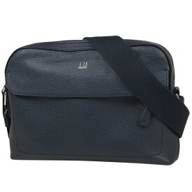 18％OFF ダンヒル Dunhill ベルグレイヴ シティ メッセンジャー 斜め掛け ショルダーバッグ レザー ネイビー メンズ 【中古】 msp29