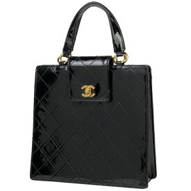 7％OFF シャネル CHANEL ココマーク ハンドバッグ マトラッセ ハンドバッグ パテントレザー ブラック レディース 【中古】 msp29