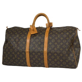 ルイ・ヴィトン Louis Vuitton キーポル 55 ハンドバッグ 旅行 出張 ビジネス ボストンバッグ モノグラム ブラウン M41424 レディース 【中古】