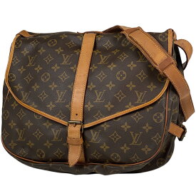 ルイ・ヴィトン Louis Vuitton ソミュール 35 斜め掛け ショルダーバッグ モノグラム ブラウン M42254 レディース 【中古】