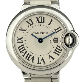 【ラッピング可】 カルティエ CARTIER バロンブルー SM W69010Z4 腕時計 SS クォーツ シルバー レディース 【中古】