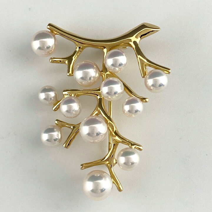 楽天市場】【ラッピング可】ミキモト MIKIMOTO 幸福の木 ブローチ YG 