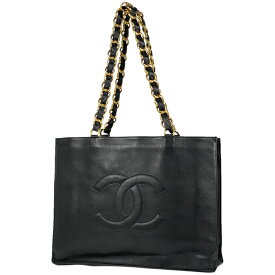 13％OFF シャネル CHANEL ココマーク チェーン トートバッグ ショルダーバッグ トートバッグ レザー ブラック レディース 【中古】 msp29