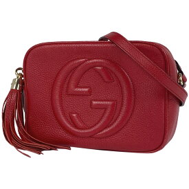 グッチ GUCCI ソーホー ショルダーバッグ フリンジ ショルダーバッグ レザー レッド 308364 レディース 【中古】