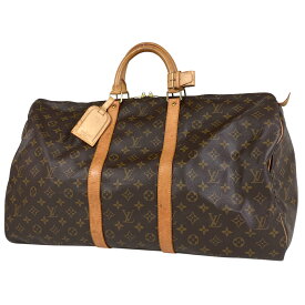 ルイ・ヴィトン Louis Vuitton キーポル 55 ハンドバッグ 旅行 出張 ビジネス ボストンバッグ モノグラム ブラウン M41424 レディース 【中古】