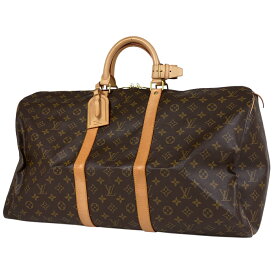 ルイ・ヴィトン Louis Vuitton キーポル 55 ハンドバッグ 旅行 出張 ビジネス ボストンバッグ モノグラム ブラウン M41424 レディース 【中古】