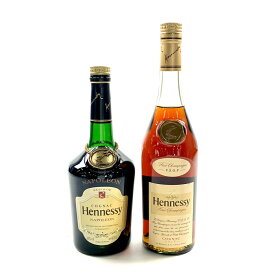 2本 ヘネシー Hennessy VSOP グリーンボトル ナポレオン ブラスドール 金ラベル コニャック 700ml ブランデー セット 【中古】