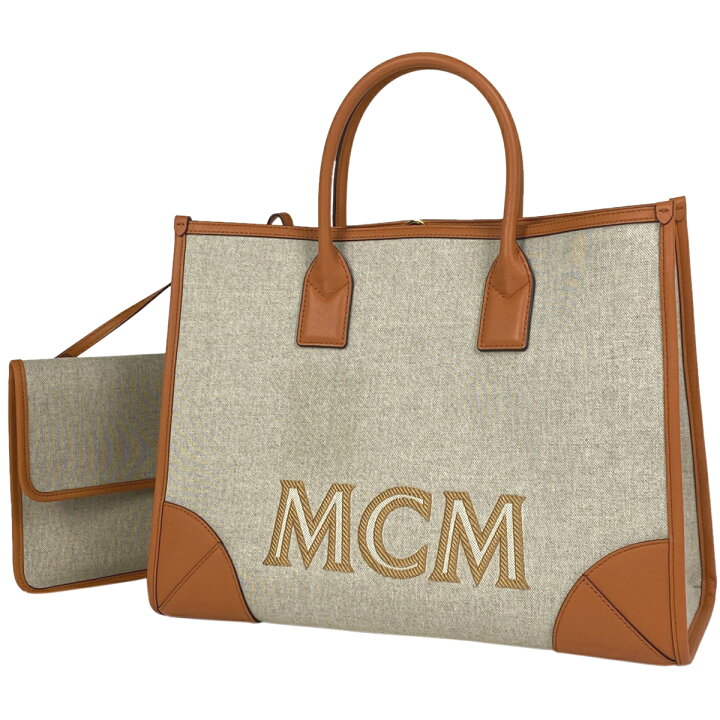 楽天市場】エム・シー・エム MCM ロゴ トートバッグ 2WAY ショルダー 