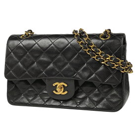 シャネル CHANEL マトラッセ Wフラップ チェーン ショルダーバッグ ココマーク ショルダーバッグ レザー ブラック A01113 レディース 【中古】