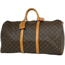 ルイ・ヴィトン Louis Vuitton キーポル 55 ハンドバッグ 旅行 出張 ビジネス ボストンバッグ モノグラム ブラウン M41424 レディース 【中古】