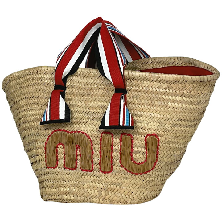 楽天市場】ミュウ ミュウ Miu Miu ロゴ ハンドバッグ かごバッグ 