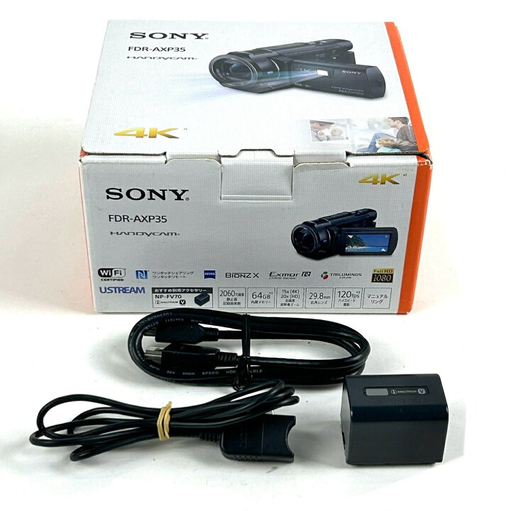 楽天市場】ソニー SONY HANDYCAM FDR-AXP35 ブラック デジタルビデオ 