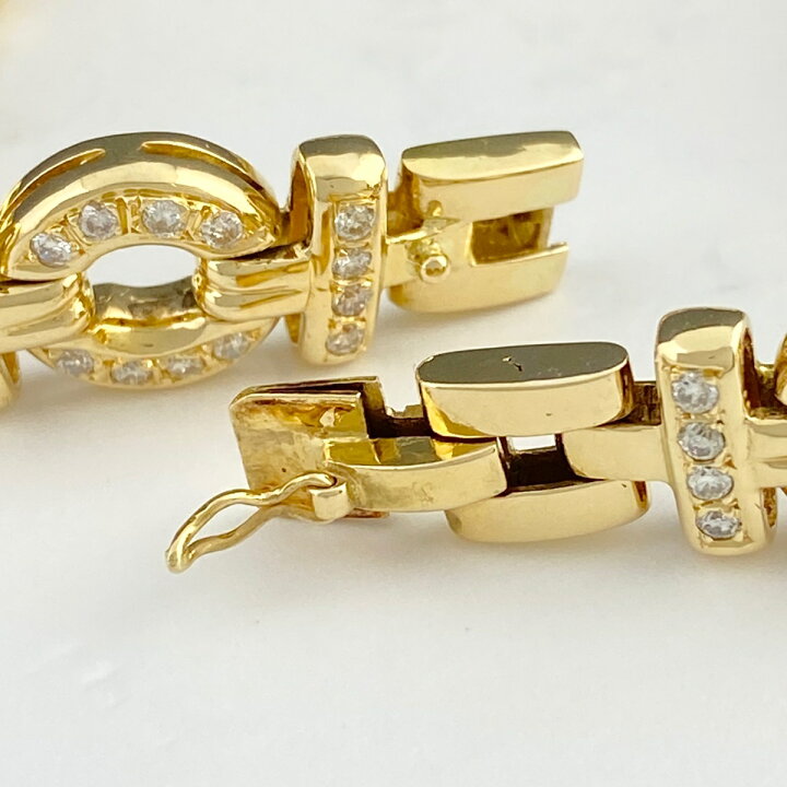 メレダイヤ デザインブレスレット YG 【中古】 敷か 
